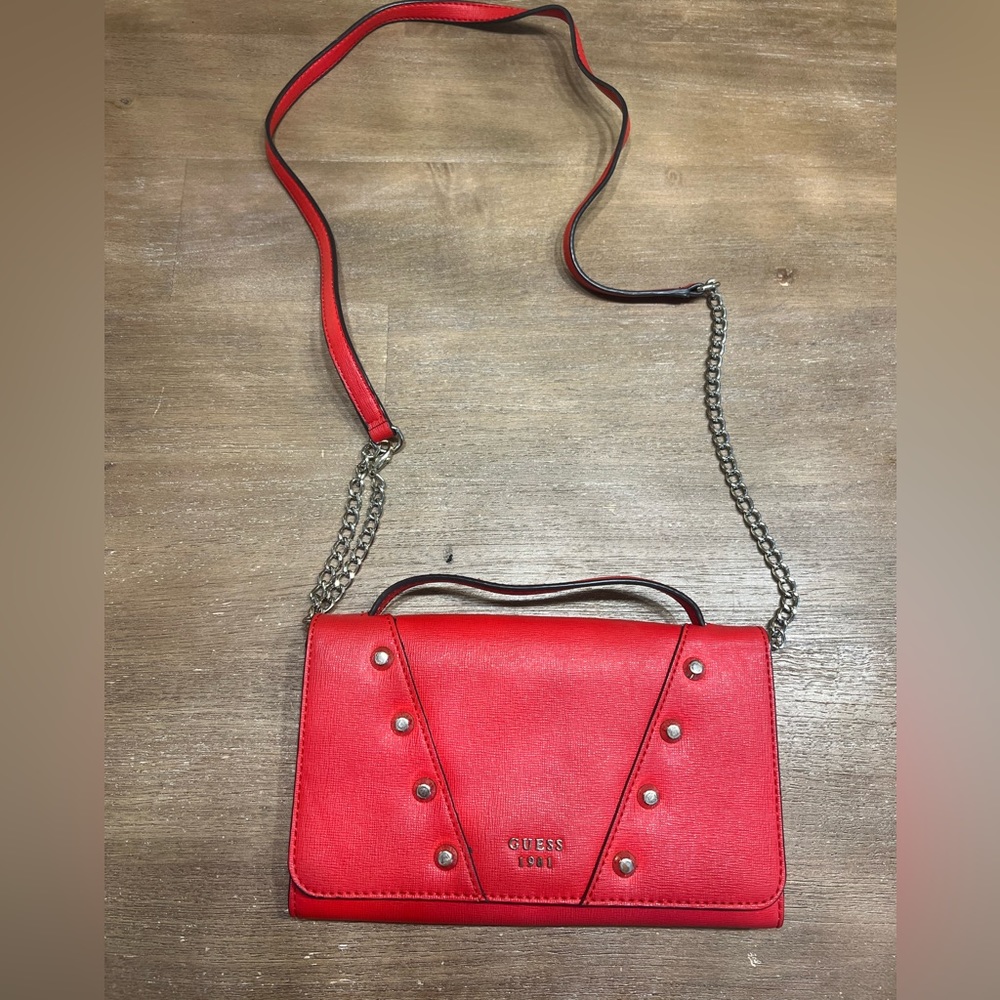 Guess red crossbody bag